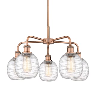 A thumbnail of the Innovations Lighting 516-5CR-15-24 Belfast Chandelier Antique Copper / Deco Swirl