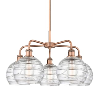 A thumbnail of the Innovations Lighting 516-5CR-16-26 Athens Deco Swirl Chandelier Antique Copper / Clear Deco Swirl