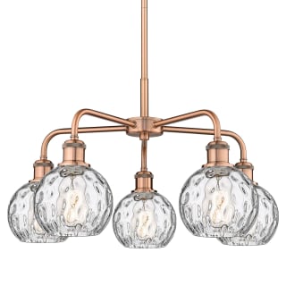 A thumbnail of the Innovations Lighting 516-5CR-15-24 Athens Water Glass Chandelier Antique Copper / Clear Water Glass