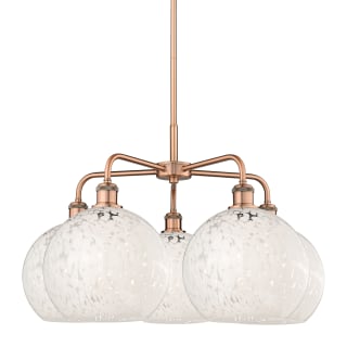 A thumbnail of the Innovations Lighting 516-5C-18-28-White Mouchette-Indoor Chandelier Antique Copper / White Mouchette