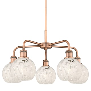 A thumbnail of the Innovations Lighting 516-5C-14-24-White Mouchette-Indoor Chandelier Antique Copper / White Mouchette