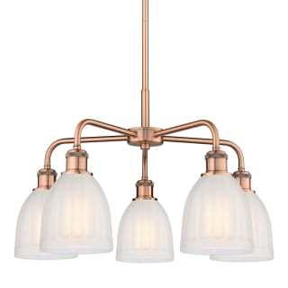 A thumbnail of the Innovations Lighting 516-5CR-15-24 Brookfield Chandelier Antique Copper / White