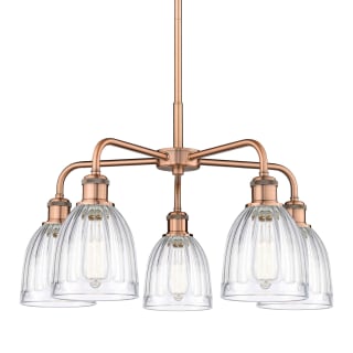 A thumbnail of the Innovations Lighting 516-5CR-15-24 Brookfield Chandelier Antique Copper / Clear