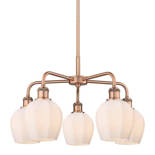 A thumbnail of the Innovations Lighting 516-5CR-15-24 Norfolk Chandelier Antique Copper / Matte White