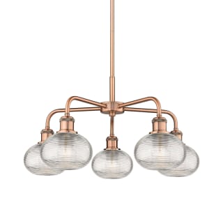 A thumbnail of the Innovations Lighting 516-5CR-13-24 Ithaca Chandelier Antique Copper / Clear Ithaca