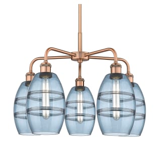 A thumbnail of the Innovations Lighting 516-5CR-14-24 Vaz Chandelier Antique Copper / Blue