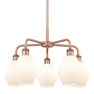 A thumbnail of the Innovations Lighting 516-5CR-16-24 Cindyrella Chandelier Antique Copper / Cased Matte White