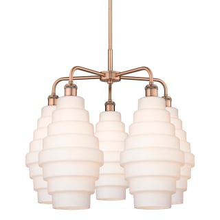 A thumbnail of the Innovations Lighting 516-5CR-23-26 Cascade Chandelier Antique Copper / White