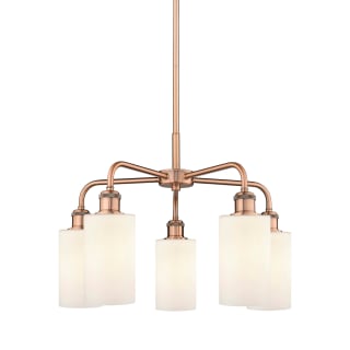 A thumbnail of the Innovations Lighting 516-5CR-15-22 Clymer Chandelier Antique Copper / Matte White