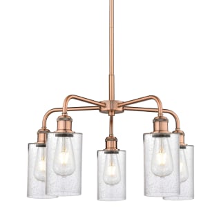 A thumbnail of the Innovations Lighting 516-5CR-15-22 Clymer Chandelier Antique Copper / Seedy