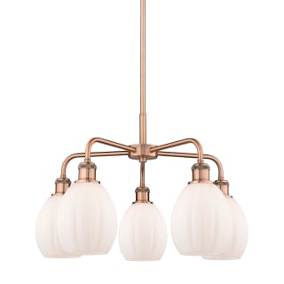 A thumbnail of the Innovations Lighting 516-5CR-16-24 Eaton Chandelier Antique Copper / Matte White
