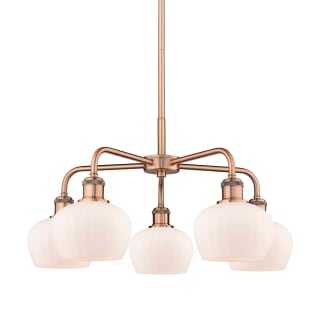 A thumbnail of the Innovations Lighting 516-5CR-14-25 Fenton Chandelier Antique Copper / Matte White