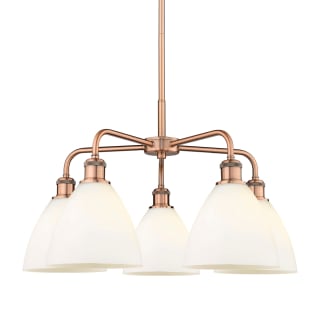 A thumbnail of the Innovations Lighting 516-5CR-16-26 Bristol Glass Chandelier Antique Copper / Matte White