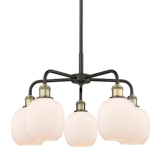 A thumbnail of the Innovations Lighting 516-5CR-15-24 Belfast Chandelier Black Antique Brass / Matte White