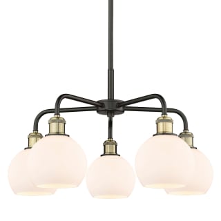 A thumbnail of the Innovations Lighting 516-5CR-15-24 Athens Chandelier Black Antique Brass / Matte White