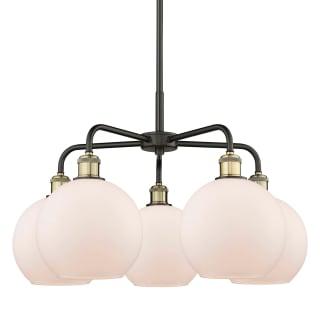 A thumbnail of the Innovations Lighting 516-5CR-16-26 Athens Chandelier Black Antique Brass / Matte White