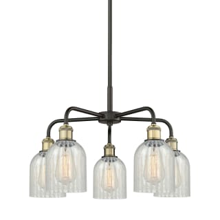 A thumbnail of the Innovations Lighting 516-5CR-15-23 Caledonia Chandelier Black Antique Brass / Mouchette