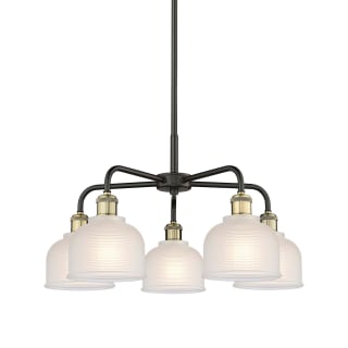 A thumbnail of the Innovations Lighting 516-5CR-15-24 Dayton Chandelier Black Antique Brass / White