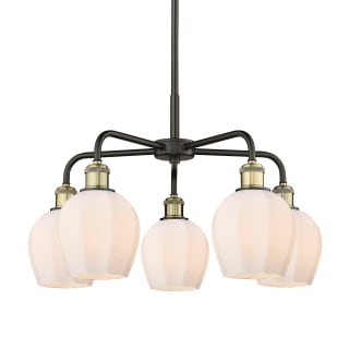 A thumbnail of the Innovations Lighting 516-5CR-15-24 Norfolk Chandelier Black Antique Brass / Matte White