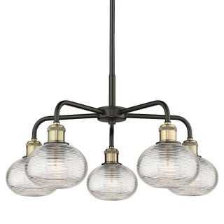 A thumbnail of the Innovations Lighting 516-5CR-13-24 Ithaca Chandelier Black Antique Brass / Clear Ithaca