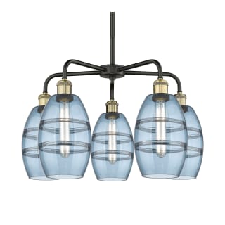 A thumbnail of the Innovations Lighting 516-5CR-14-24 Vaz Chandelier Black Antique Brass / Blue