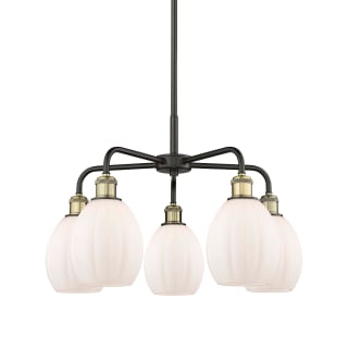 A thumbnail of the Innovations Lighting 516-5CR-16-24 Eaton Chandelier Black Antique Brass / Matte White