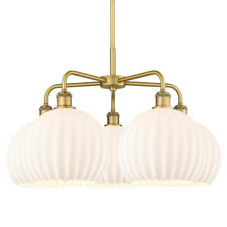 A thumbnail of the Innovations Lighting 516-5C-18-28-White Venetian-Indoor Chandelier Brushed Brass / White Venetian