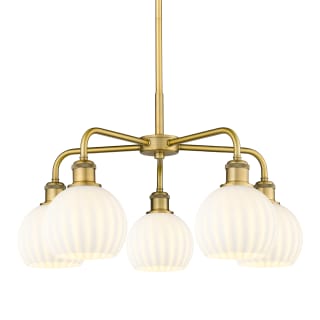 A thumbnail of the Innovations Lighting 516-5C-14-24-White Venetian-Indoor Chandelier Brushed Brass / White Venetian