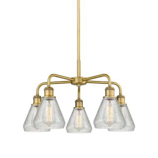 A thumbnail of the Innovations Lighting 516-5CR-15-24 Conesus Chandelier Brushed Brass / Clear Crackle