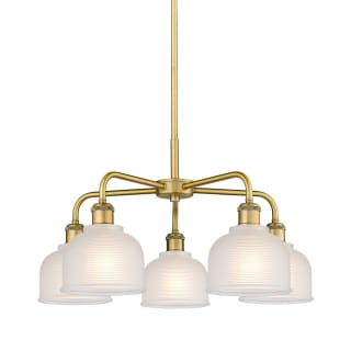 A thumbnail of the Innovations Lighting 516-5CR-15-24 Dayton Chandelier Brushed Brass / White