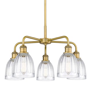 A thumbnail of the Innovations Lighting 516-5CR-15-24 Brookfield Chandelier Brushed Brass / Clear