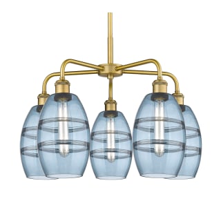 A thumbnail of the Innovations Lighting 516-5CR-14-24 Vaz Chandelier Brushed Brass / Blue