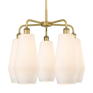 A thumbnail of the Innovations Lighting 516-5CR-22-25 Windham Chandelier Brushed Brass / White