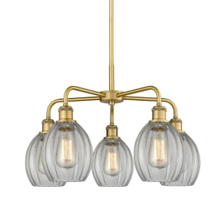 A thumbnail of the Innovations Lighting 516-5CR-16-24 Eaton Chandelier Brushed Brass / Clear
