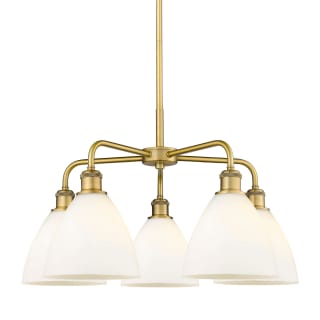 A thumbnail of the Innovations Lighting 516-5CR-16-26 Bristol Glass Chandelier Brushed Brass / Matte White