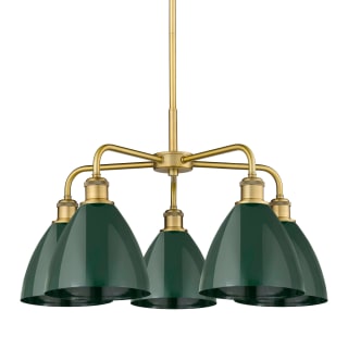 A thumbnail of the Innovations Lighting 516-5CR-16-26 Ballston Dome Chandelier Brushed Brass / Green