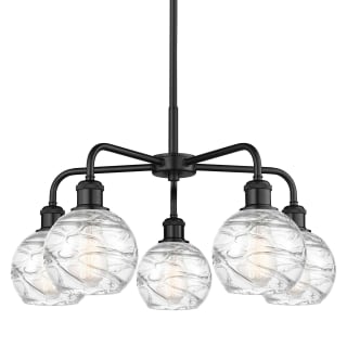 A thumbnail of the Innovations Lighting 516-5CR-15-24 Athens Deco Swirl Chandelier Matte Black / Clear Deco Swirl