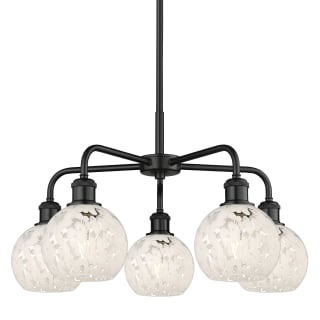 A thumbnail of the Innovations Lighting 516-5C-14-24-White Mouchette-Indoor Chandelier Matte Black / White Mouchette