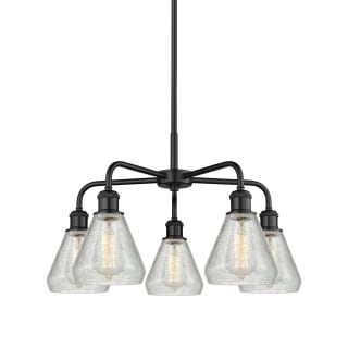 A thumbnail of the Innovations Lighting 516-5CR-15-24 Conesus Chandelier Matte Black / Clear Crackle