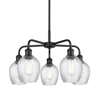 A thumbnail of the Innovations Lighting 516-5CR-15-23 Salina Chandelier Matte Black / Clear Spiral Fluted