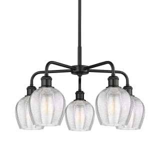 A thumbnail of the Innovations Lighting 516-5CR-15-24 Norfolk Chandelier Matte Black / Clear