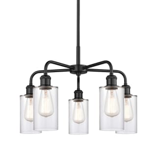 A thumbnail of the Innovations Lighting 516-5CR-15-22 Clymer Chandelier Matte Black / Clear