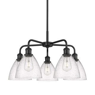 A thumbnail of the Innovations Lighting 516-5CR-16-26 Bristol Glass Chandelier Matte Black / Seedy