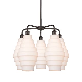 A thumbnail of the Innovations Lighting 516-5CR-23-26 Cascade Chandelier Oil Rubbed Bronze / White