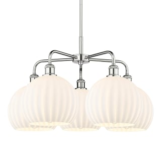 A thumbnail of the Innovations Lighting 516-5C-18-28-White Venetian-Indoor Chandelier Polished Chrome / White Venetian