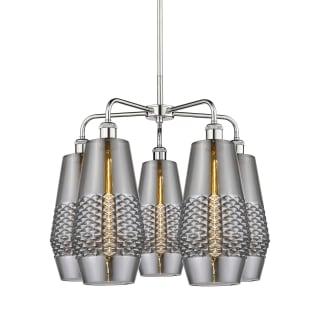 A thumbnail of the Innovations Lighting 516-5CR-22-25 Windham Chandelier Polished Chrome / Smoked