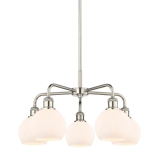 A thumbnail of the Innovations Lighting 516-5CR-15-24 Athens Chandelier Polished Nickel / Matte White