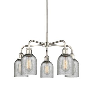 A thumbnail of the Innovations Lighting 516-5CR-15-23 Caledonia Chandelier Polished Nickel / Charcoal