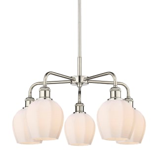 A thumbnail of the Innovations Lighting 516-5CR-15-24 Norfolk Chandelier Polished Nickel / Matte White