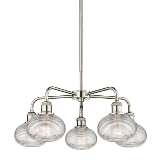 A thumbnail of the Innovations Lighting 516-5CR-13-24 Ithaca Chandelier Polished Nickel / Clear Ithaca